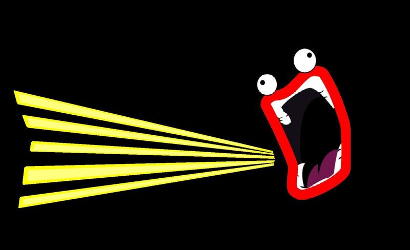 cartoon mouth shouting