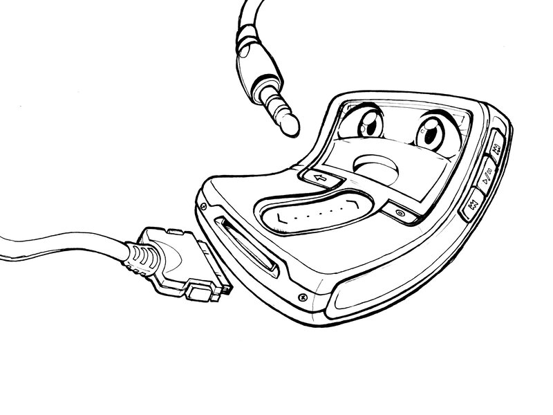 cartoon music player