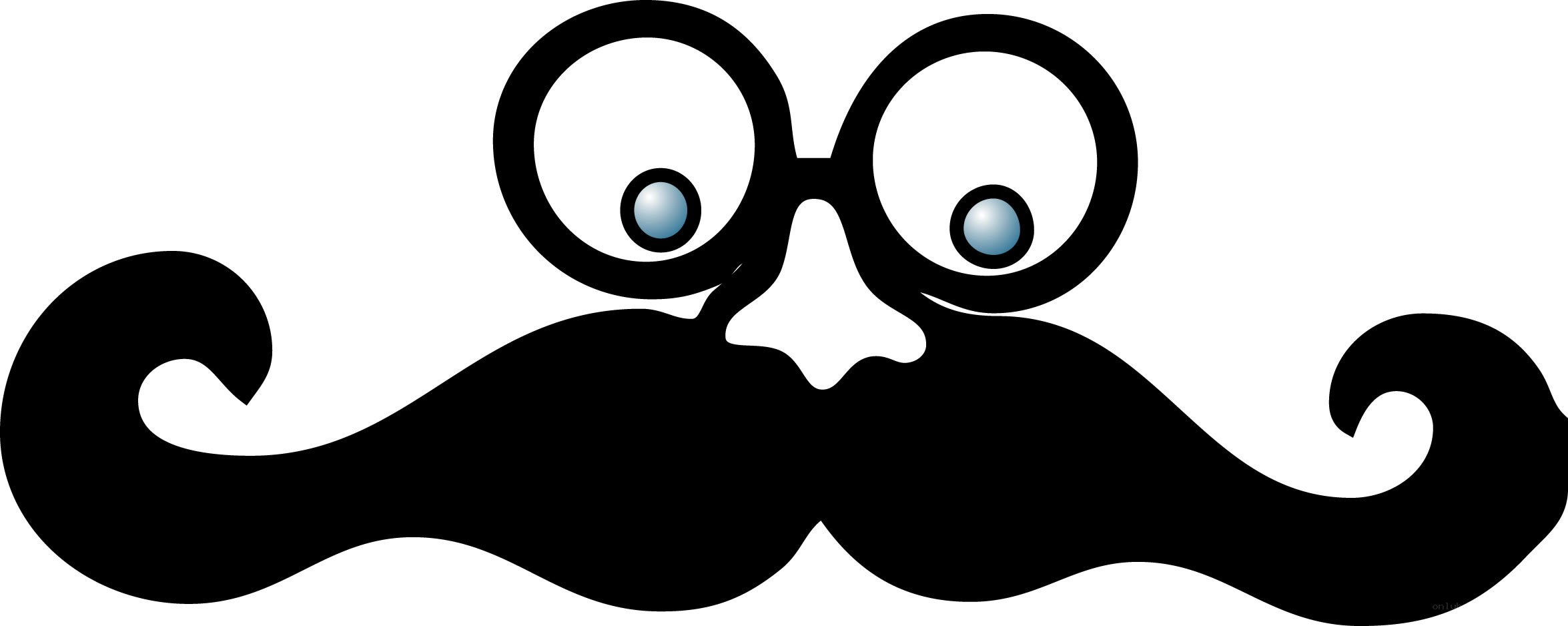 cartoon mustache and glasses