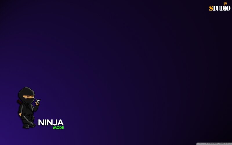 Cartoon Ninja Character — Purple