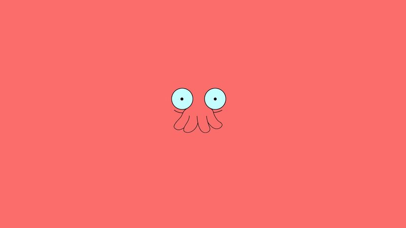 Cartoon Octopus Eyes — Red