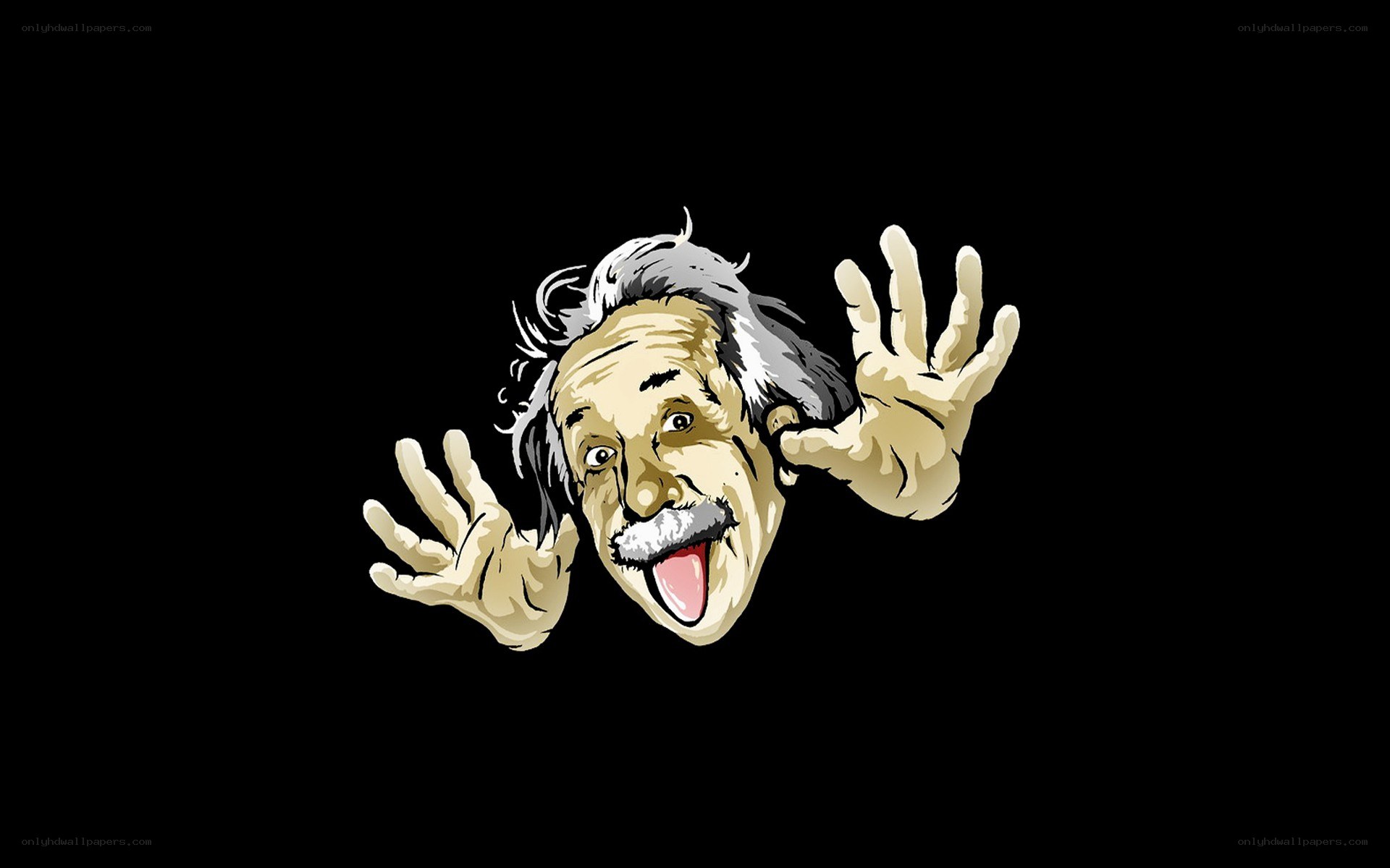 cartoon of albert einstein
