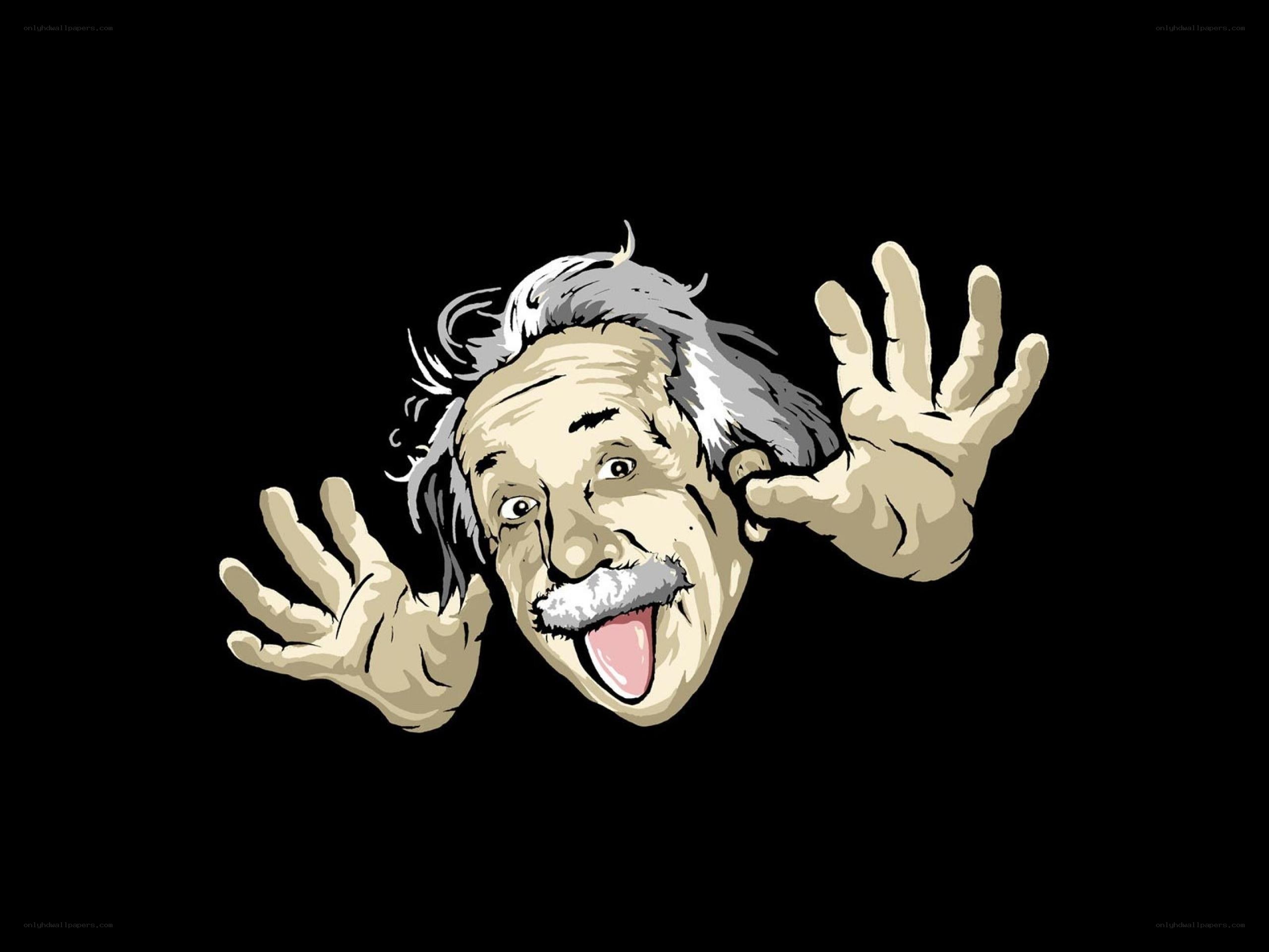 cartoon of albert einstein