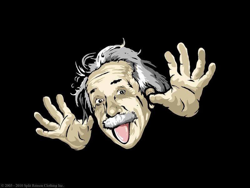 Cartoon of Albert Einstein