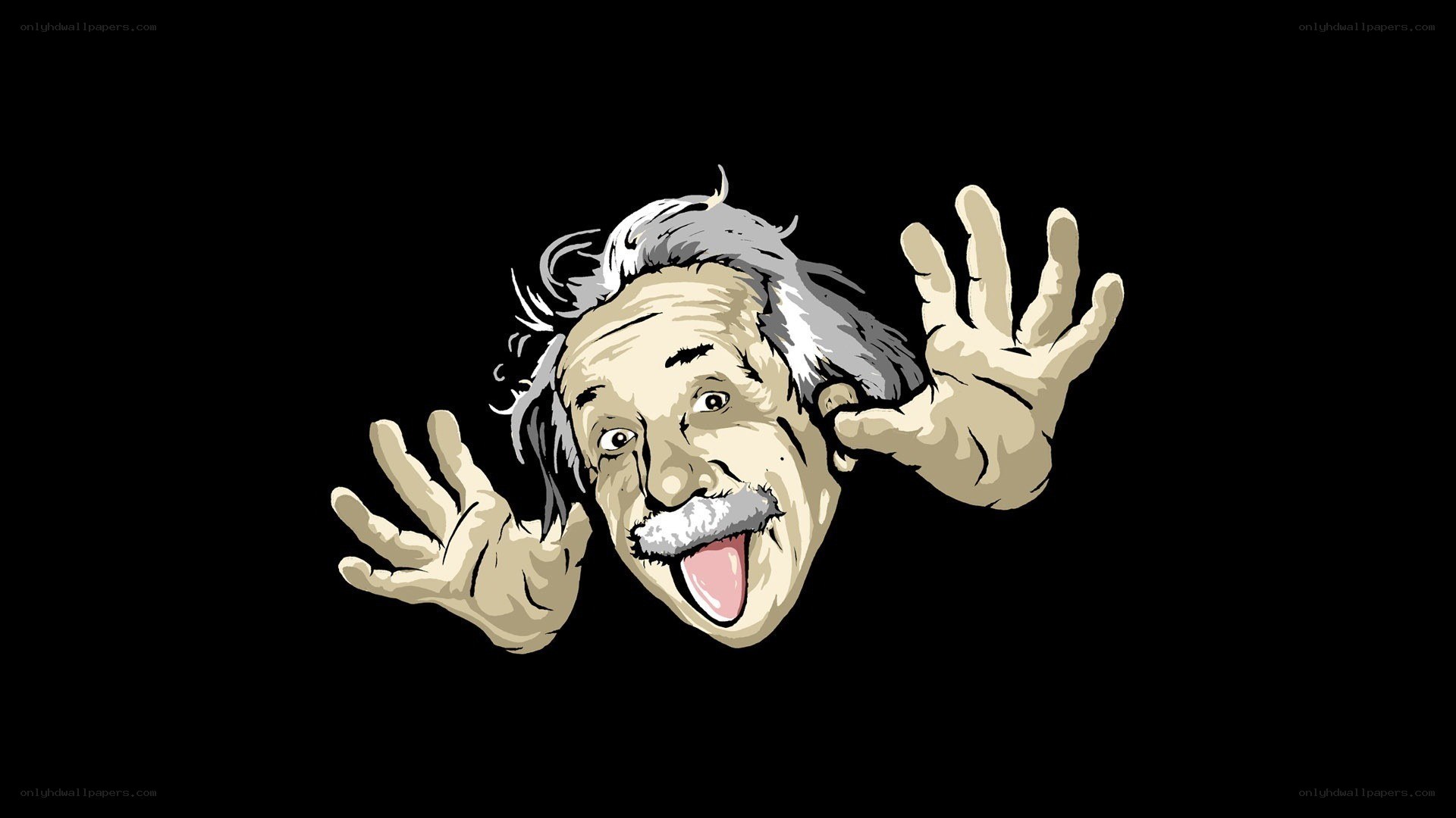 cartoon of albert einstein