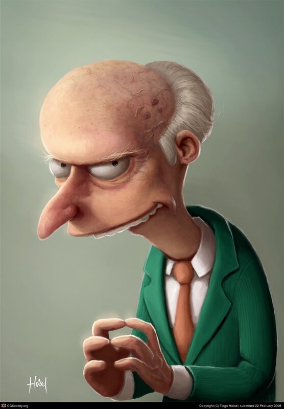 cartoon of an old man