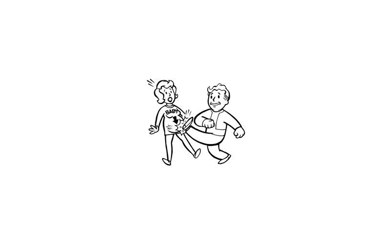 Cartoon of kicking couple