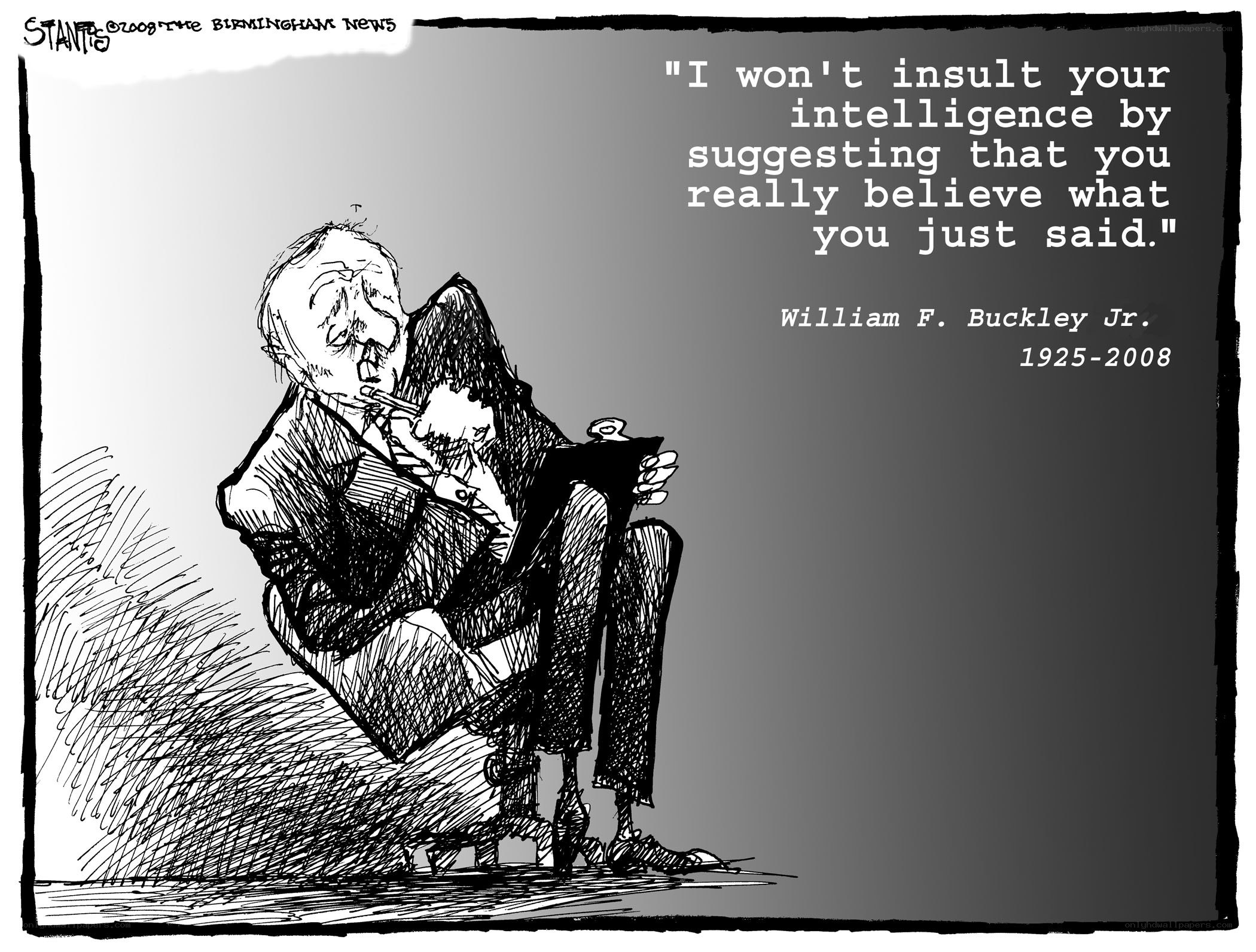 Cartoon of William Buckley
