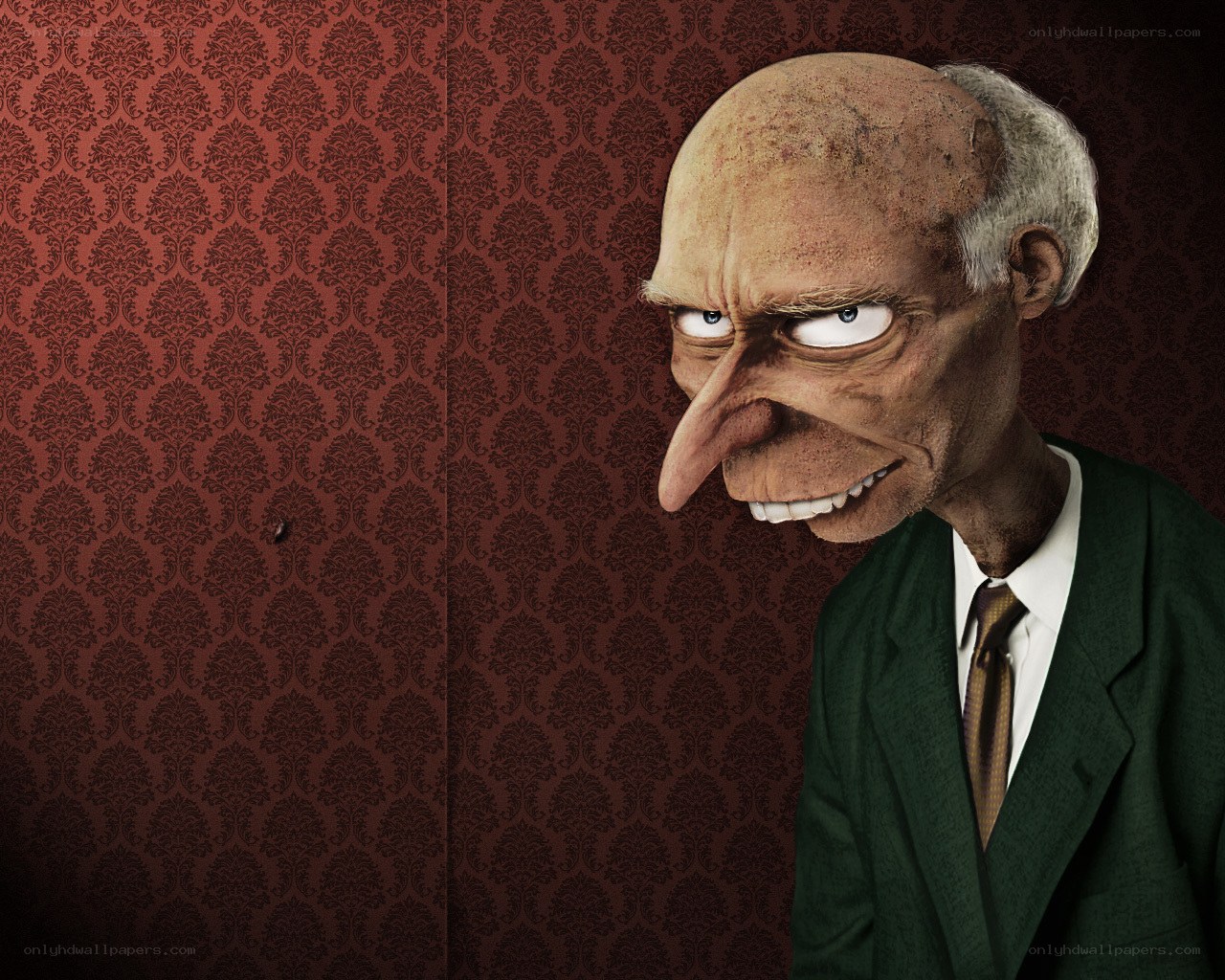 cartoon old man character