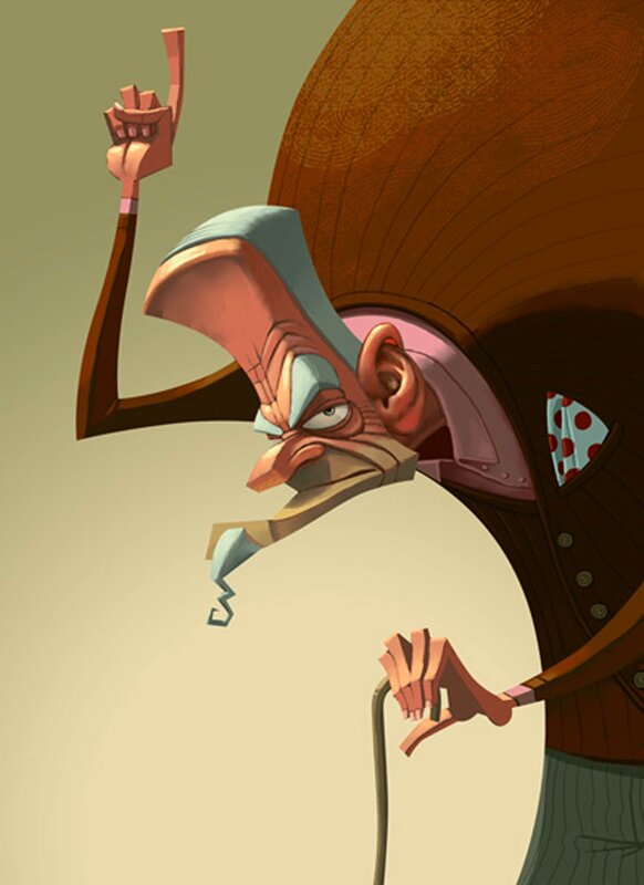 cartoon old man character