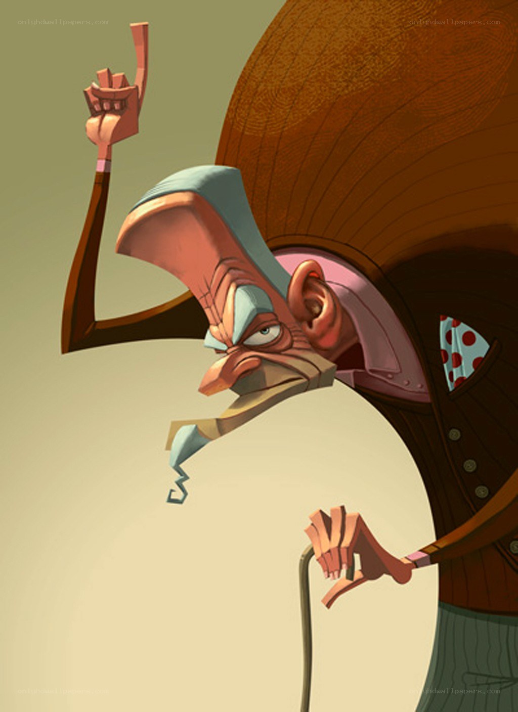cartoon old man character