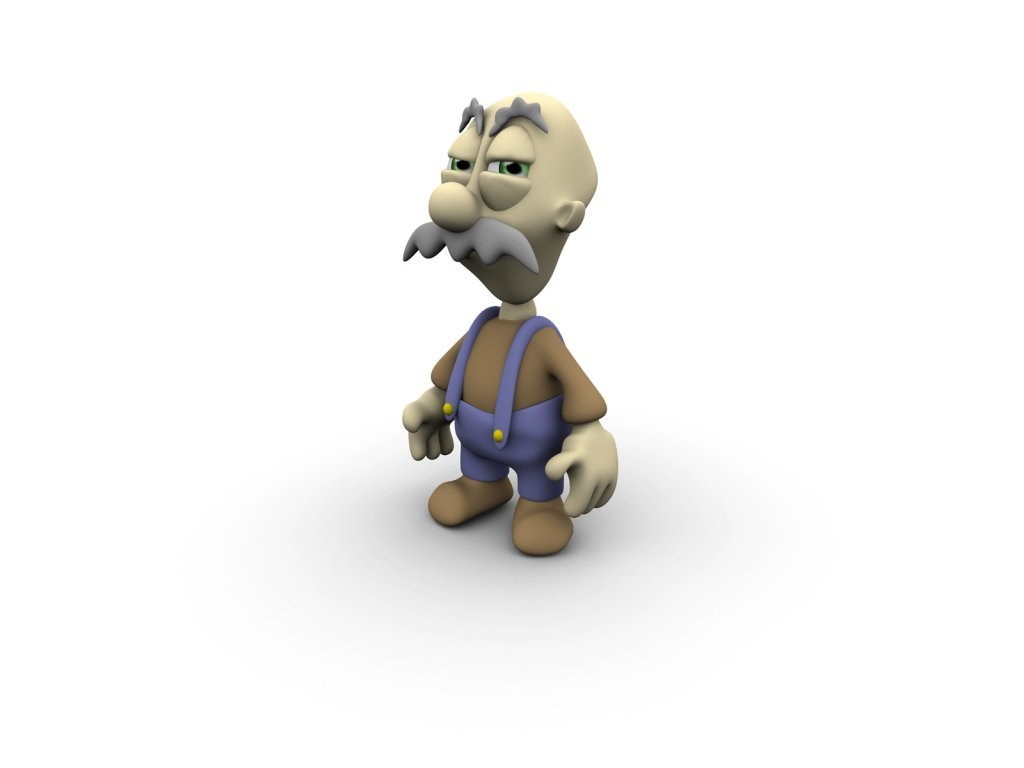 cartoon old man character