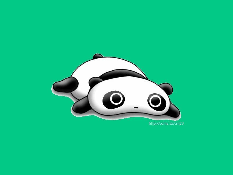 Cartoon Panda Lying Down