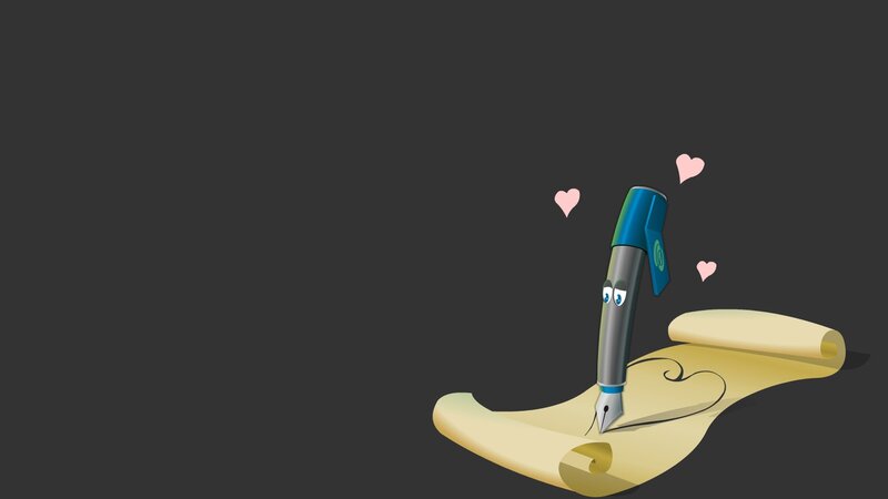 Cartoon Pen Writing