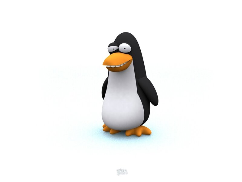 cartoon penguin character