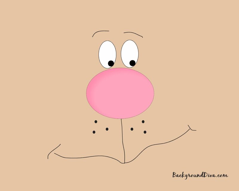 Cartoon Pig Face — Beige