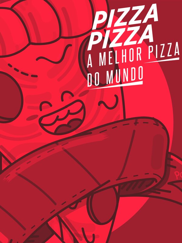 Cartoon Pizza Character