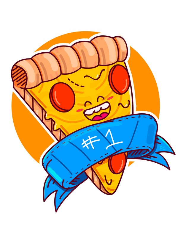 Cartoon Pizza Slice
