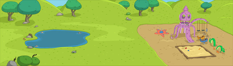 Cartoon playground scene