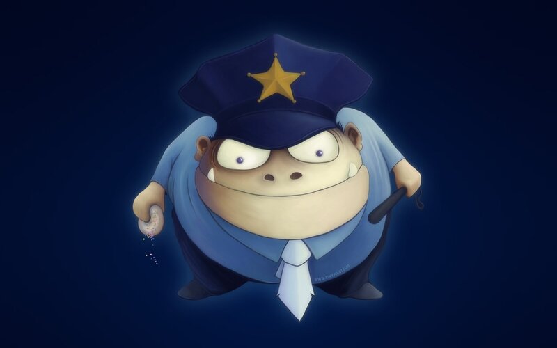 cartoon police officer character