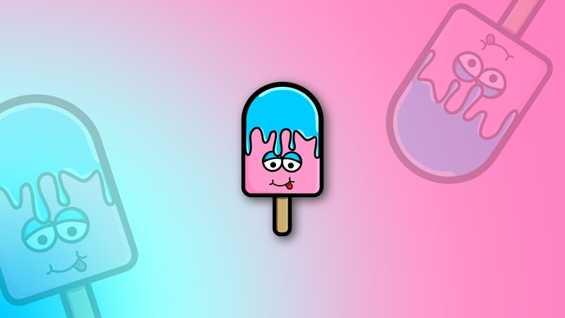 Cartoon Popsicle Character