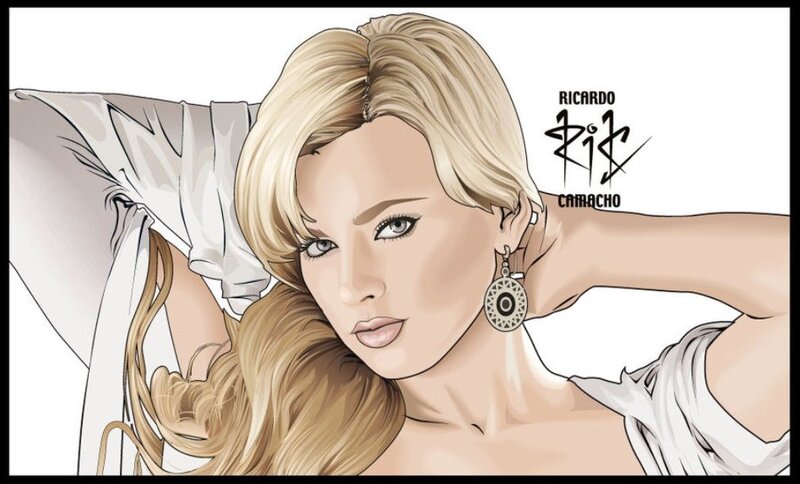 cartoon portrait of a woman