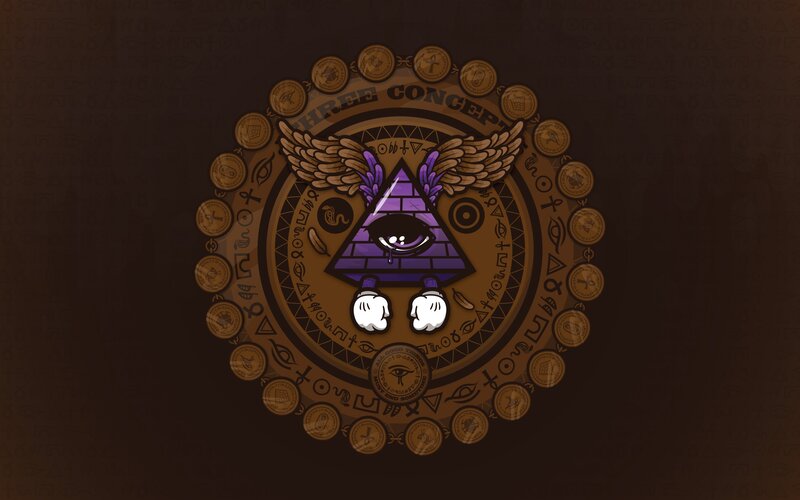 Cartoon Pyramid with Eye