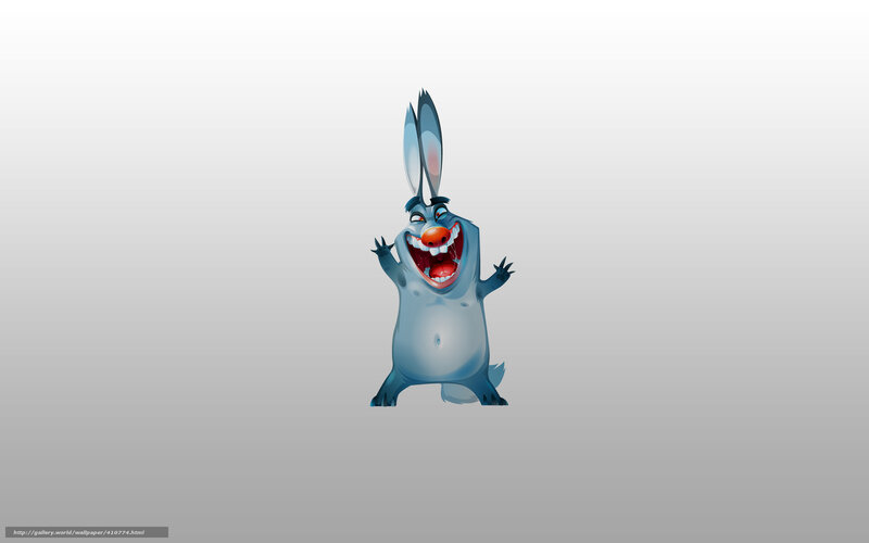 Cartoon Rabbit Character — Gray