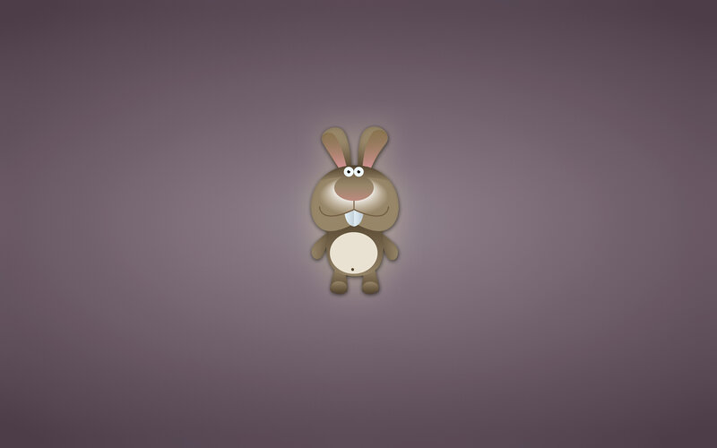 Cartoon Rabbit Character — Purple