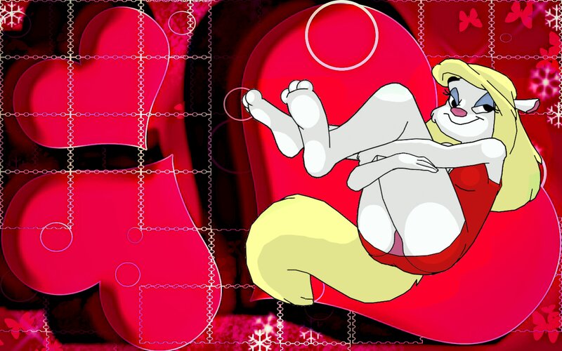 Cartoon Rabbit Character — Red