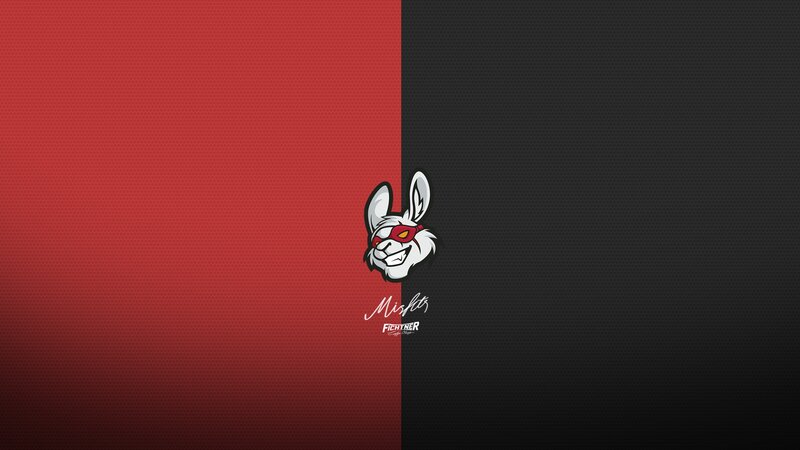 Cartoon Rabbit Head — Red, Bold