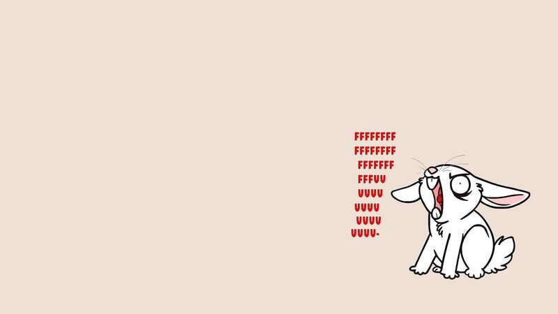 cartoon rabbit screaming