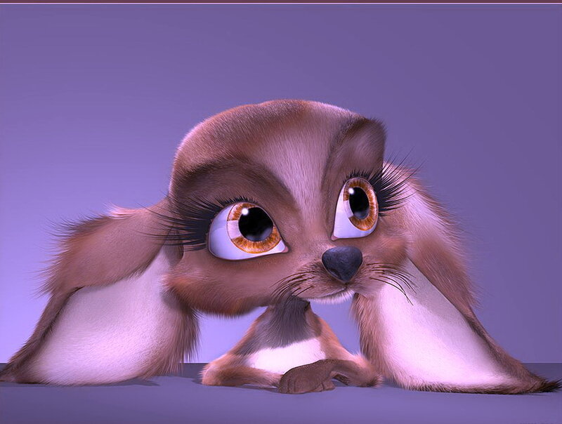 cartoon rabbit with big eyes
