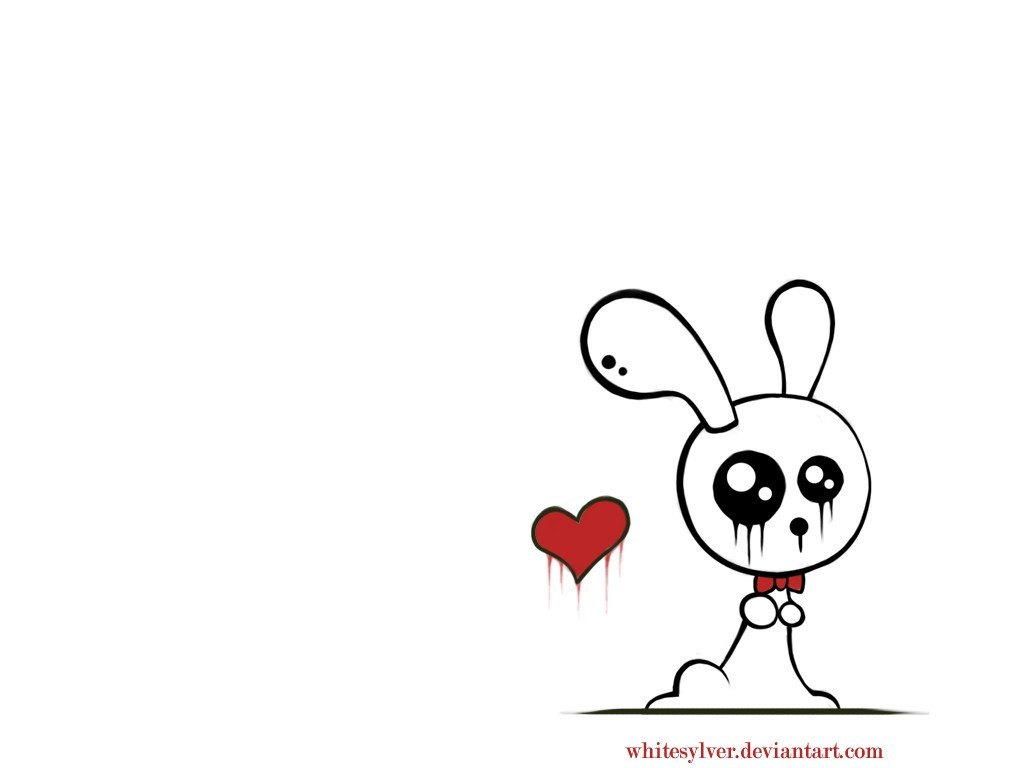 cartoon rabbit with heart