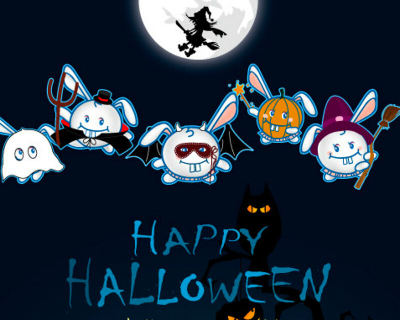Cartoon Rabbits in Costumes