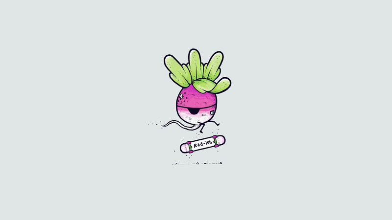 Cartoon Radish Character