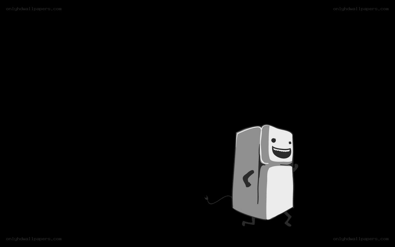 cartoon refrigerator character
