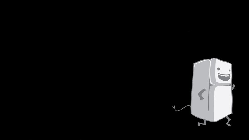 cartoon refrigerator character