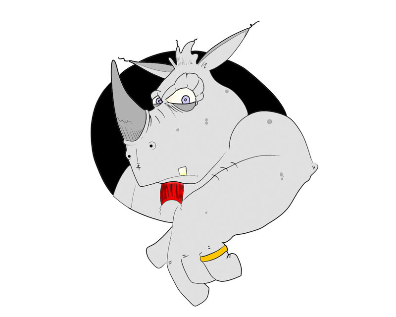 cartoon rhino character
