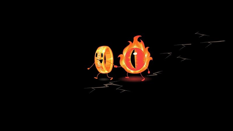 Cartoon Rings Walking
