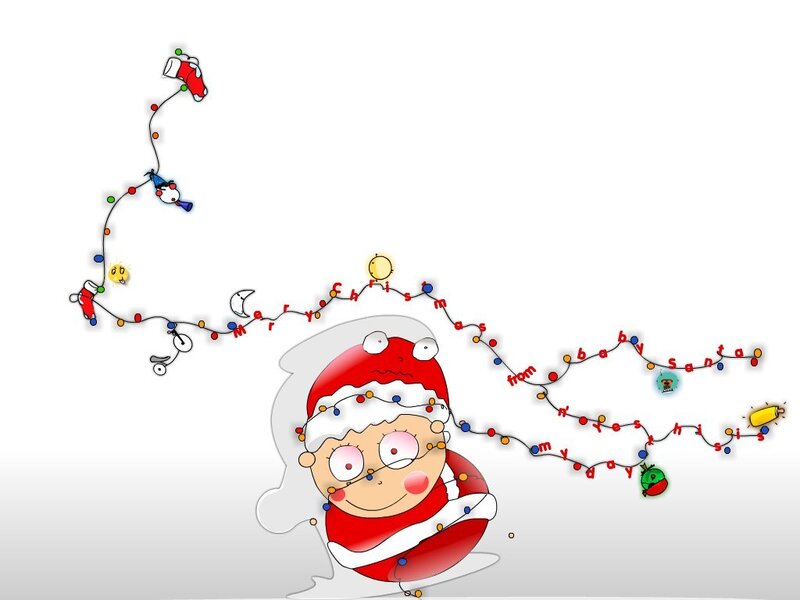 Cartoon Santa Claus — Red