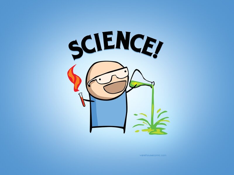Cartoon Scientist — Blue