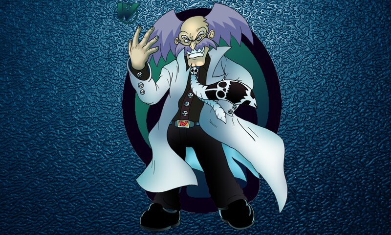 Cartoon Scientist Character — Blue