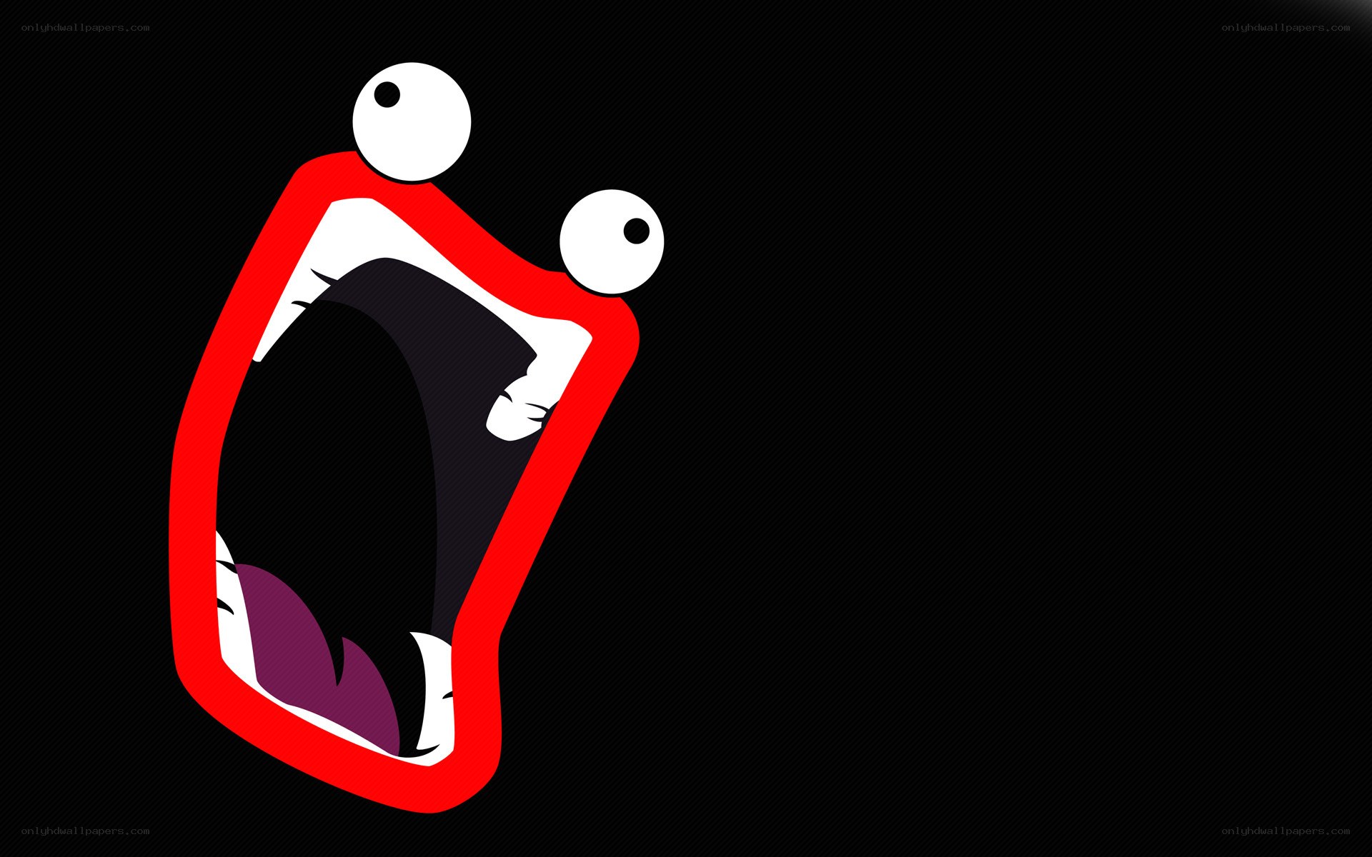 cartoon screaming face