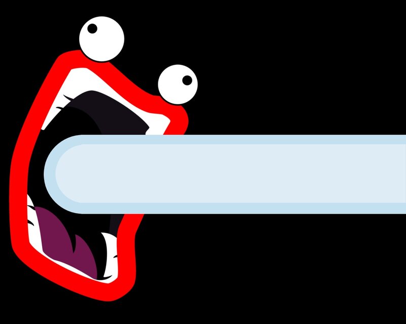 cartoon screaming face