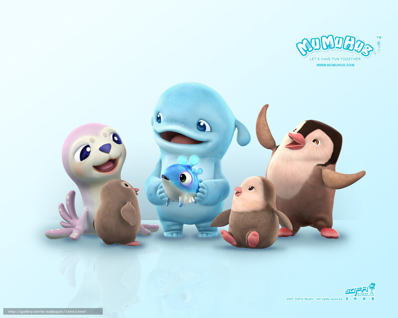 Cartoon Sea Creatures — Blue