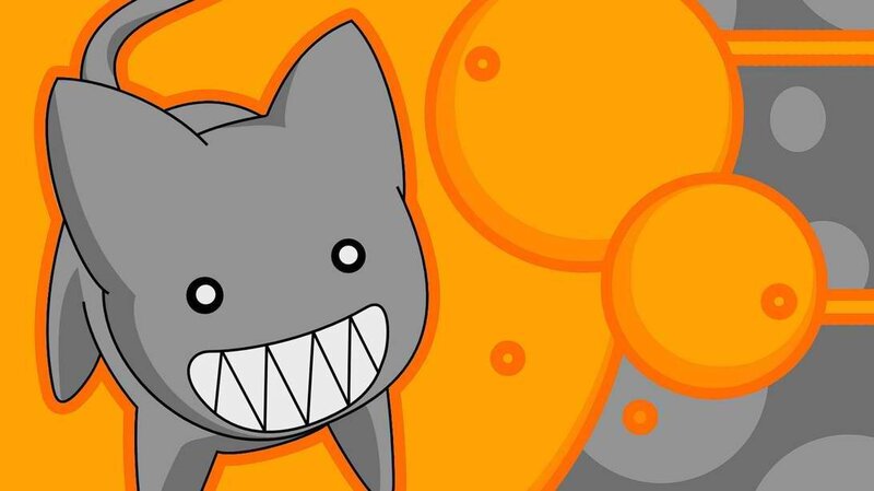 Cartoon Shark Character — Orange