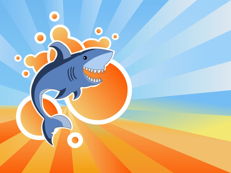 Cartoon Shark Jumping