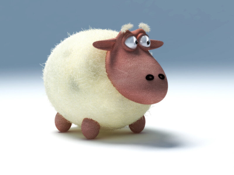 cartoon sheep character
