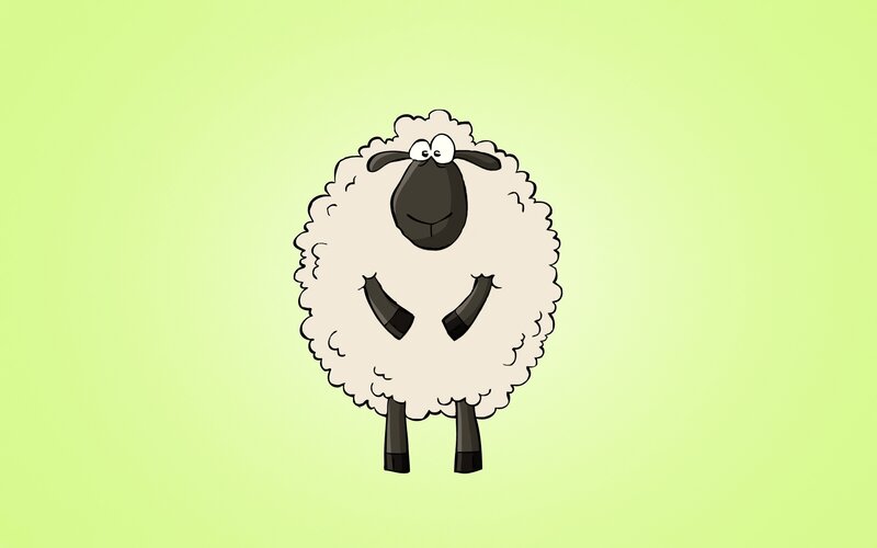 cartoon sheep character